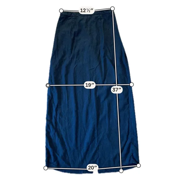 Old navy black linen midi skirt size xs - Image 3