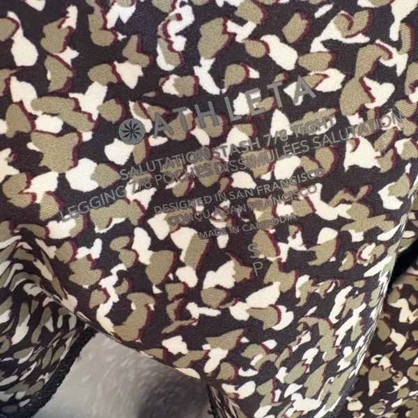 Athleta Salutation Stash 7/8 Pocket Leggings Abstract Print‎ Size Small - Image 6