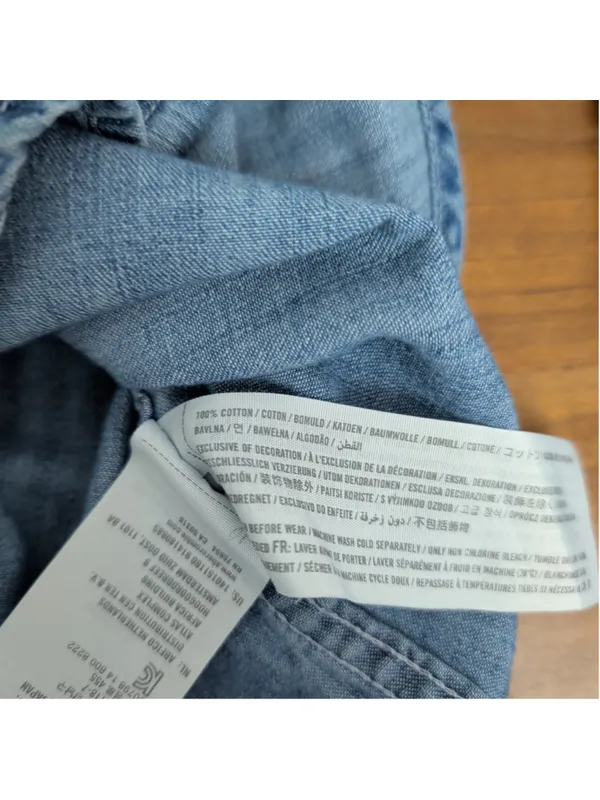 Abercrombie & Fitch Snap Button Denim Western Shirt XS - Image 6