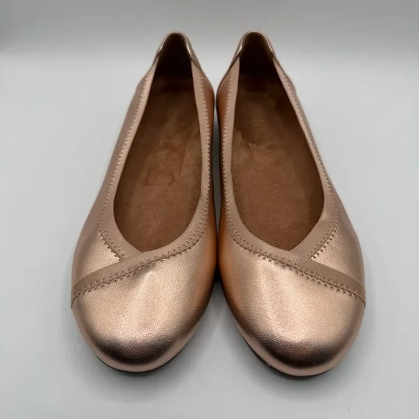Vionic Caroll Rose Gold Metallic Leather Ballet Flats Womens US 6.5M - Image 2