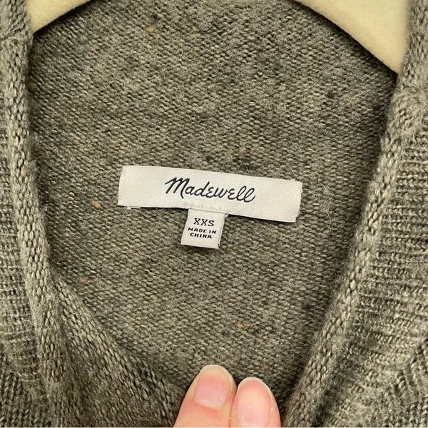 Madewell Olive Green Wool Rolled Mock Neck Pullover Sweater Womens XXS Winter - Image 5