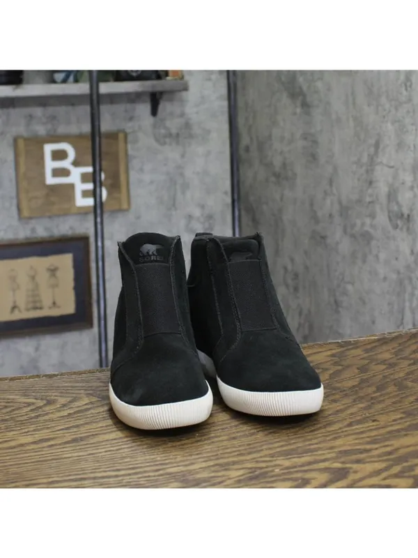 Sorel Out N About Pull-On Wedge Sneakers 2058651 Black / Sea Salt 6M - Image 3