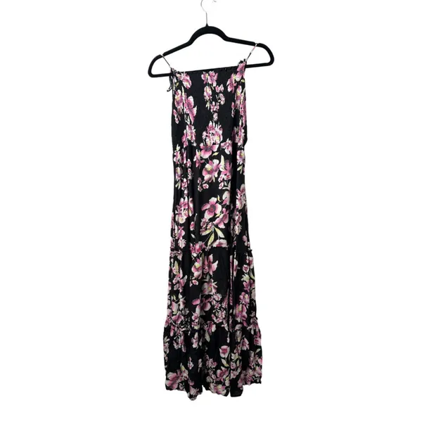 Intimately Free People Garden Party Black Floral Maxi Dress Size Large - Image 3