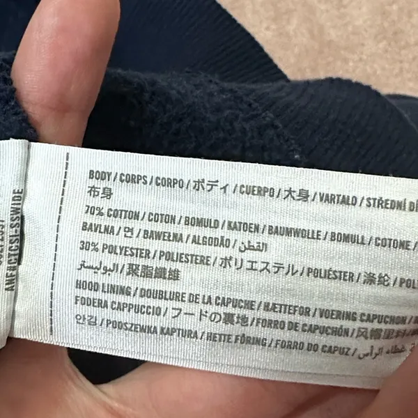 Hollister Easy Appliqué Logo Graphic Hoodie Navy Blue - Image 7