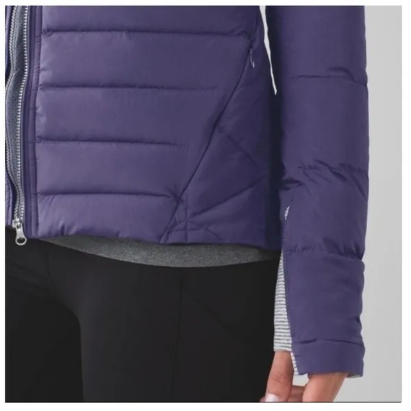 Lululemon Fluffed Up Jacket Quilted Puffer Coat Purple Gorpcore Athleisure Yoga - Image 3