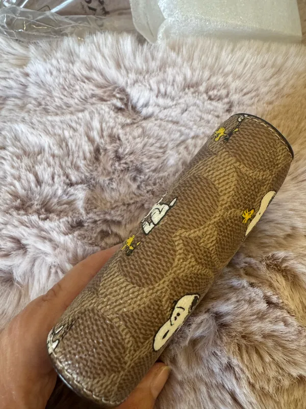 NWT Coach X Peanuts Snap Wallet In Signature Canvas With Snoopy Print CBN32 - Image 9