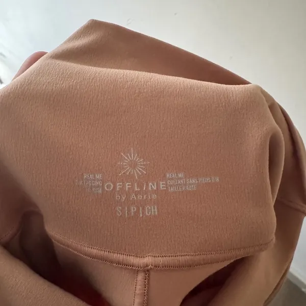 Offline by Aerie Wrap Waist‎ Tan Nude Buttery Soft Leggings - Image 4