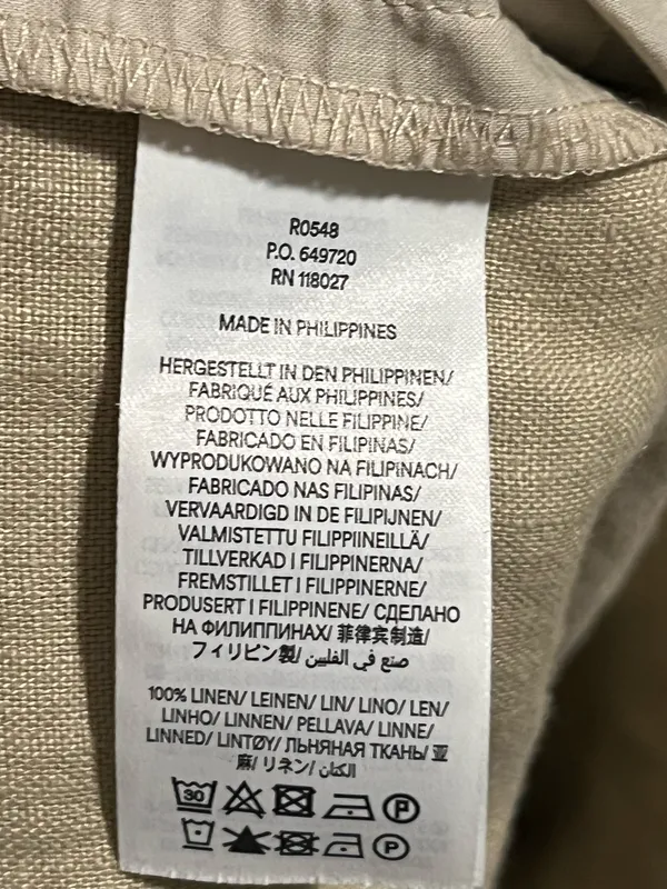Womens sz20-22R Boden 100% Linen wide leg capri pants 24" inseam - Image 10