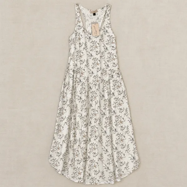 Universal Thread Cream Floral Racerback Midi Dress with Pockets Size M NWT - Image 4
