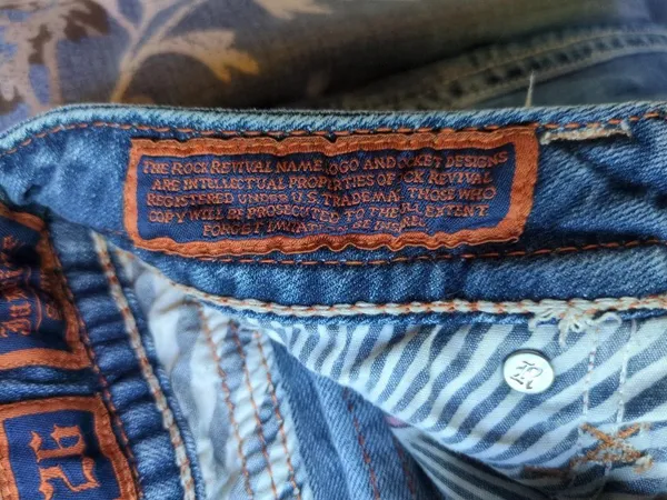 Rock Revival Jasmine Skinny Blue Jeans Womens Sz 26 (26x31) Stretch Rhinestone - Image 12