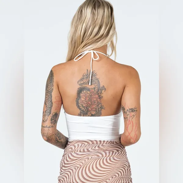 Princess Polly Maddie Bodysuit in White Size 6 New with tag - Image 3