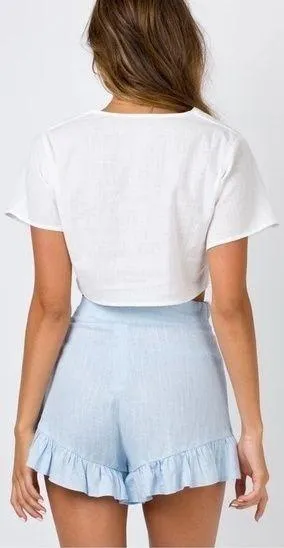 PRINCESS POLLY Herring Shorts In Powder Blue - Image 2