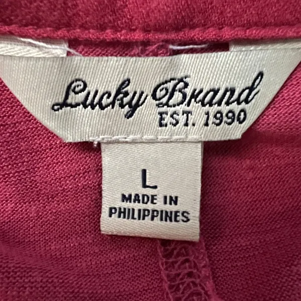 Vintage Lucky Brand Womens Floral Top Large Y2K Grunge Boho Indie Stretch Casual - Image 2