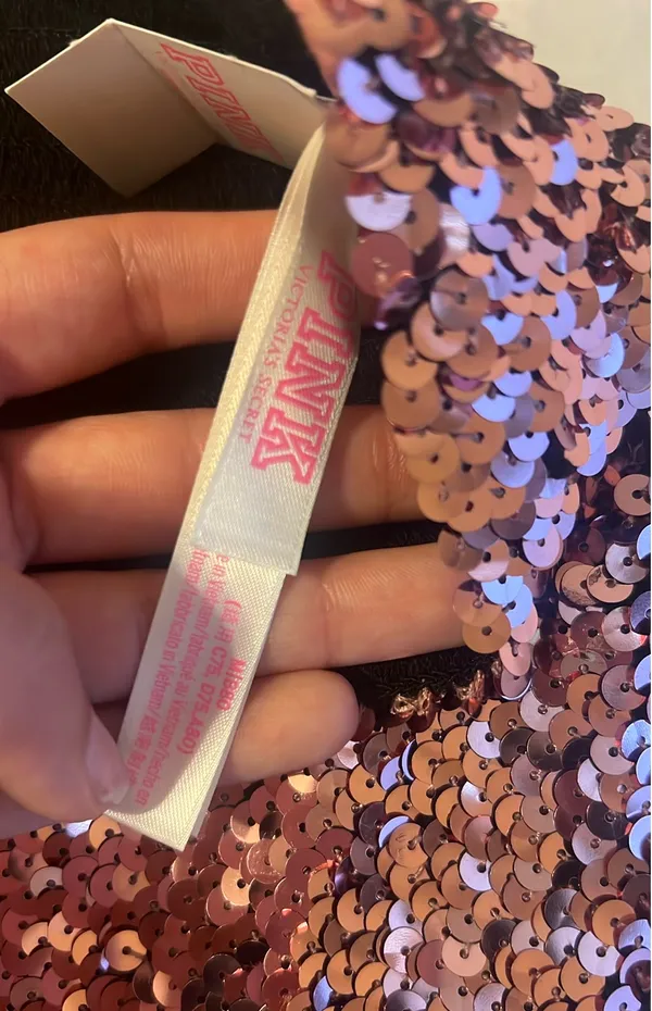 Pink VS Sparkly Sequence Tube Top - Image 3