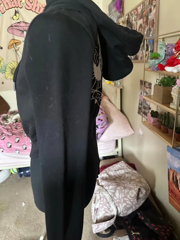 Ed Hardy black cropped zip-up hoodie 🖤🔥 Size M - Image 3