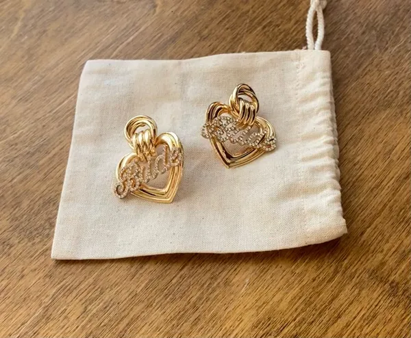 Etsy XO Fetti Gold Bride Earrings - Image 4