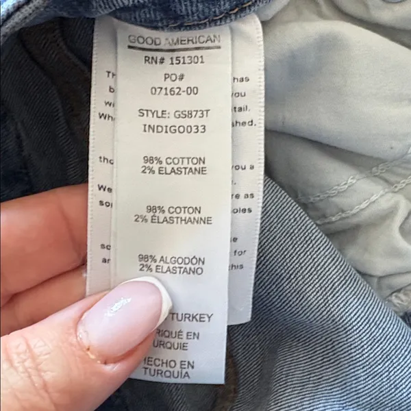 Good American Good Leg Distressed Jeans Blue Size 8 - Image 7
