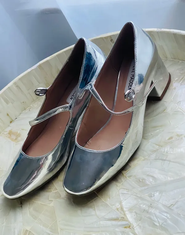 Steve Madden Hawke Patent Slip On Mary Jane Heels by - Image 4