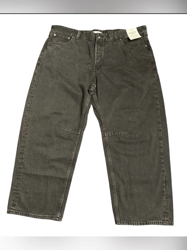 Madewell The Darted Barrel-Leg Jean button fly washed black NW235 Size 33 NWT - Image 5