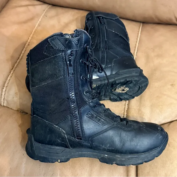 First‎ Black Combat Boots Size 8 - Image 7