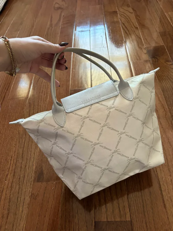 Longchamp limited edition metallic modele depose monogram small le pliage bag - Image 3