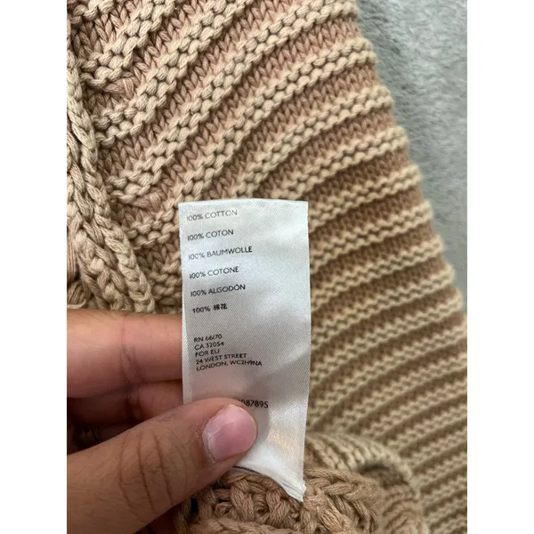 Free People Sweatheart Sweater Size XS Chunky Cable Knit Boho Soft Girl XS Brown - Image 7