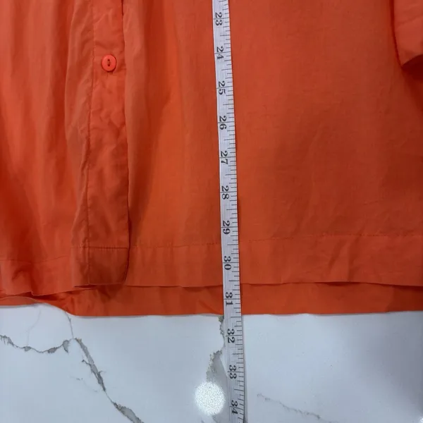 Beach Riot Coverup Womens Size Medium Button Down Long Sleeve Orange Swim - Image 3