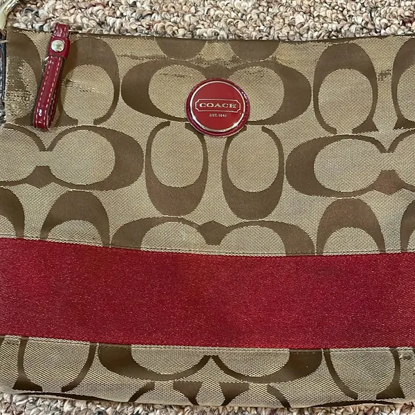 Womens Coach Signature Stripe Crossbody Bag - Image 2