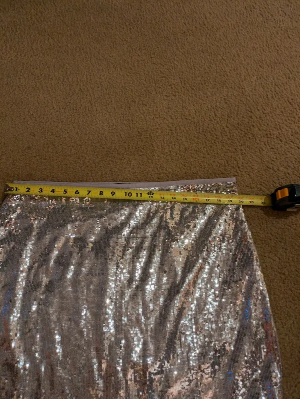 Forever 21 sequin shimmer lined pencil;Mini Skirt Sz 2X - Image 9