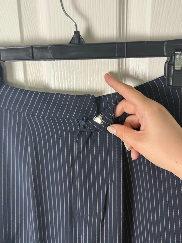 Princess Polly Briana Set Navy Pinstripe 0 - Image 9