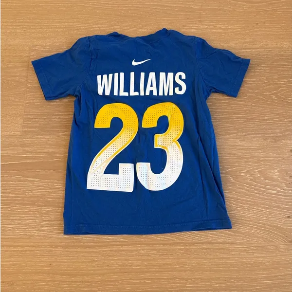 Nike LA Rams Tee 23 Kyren Williams Size S Blue Yellow - Image 3