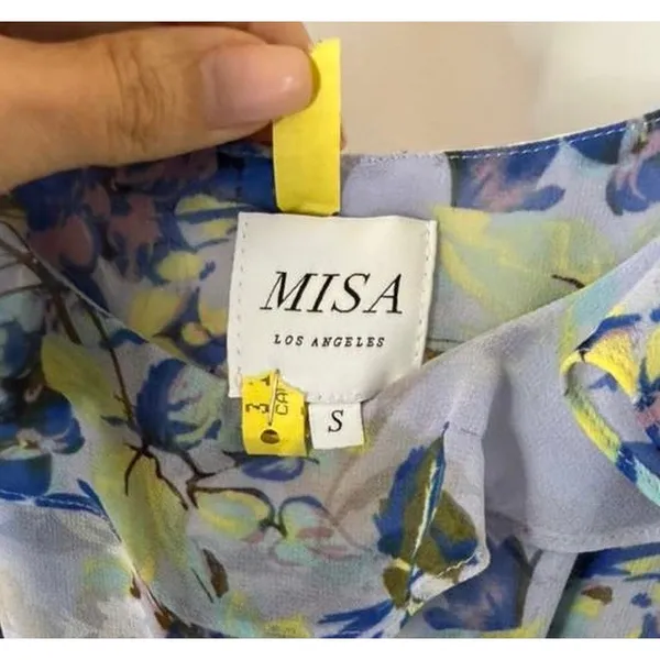 MISA LOS ANGELES Inae dress in periwinkle floral Women's Small - Image 5