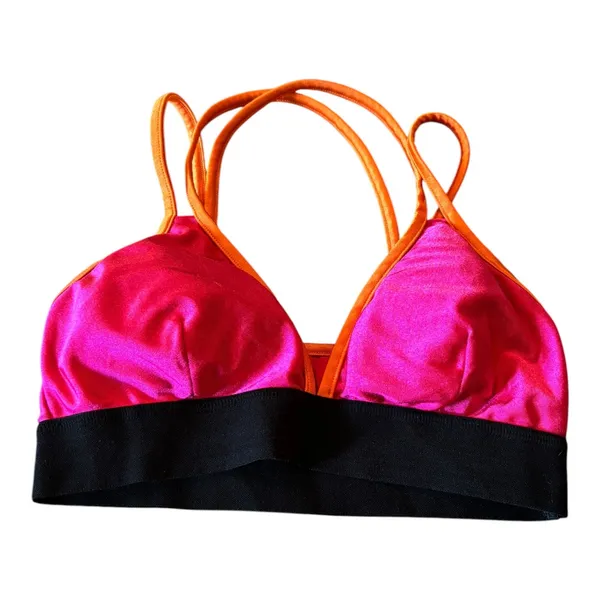 Hope Resort Pink & Orange Activewear Set Top Shorts Size XS - Image 2