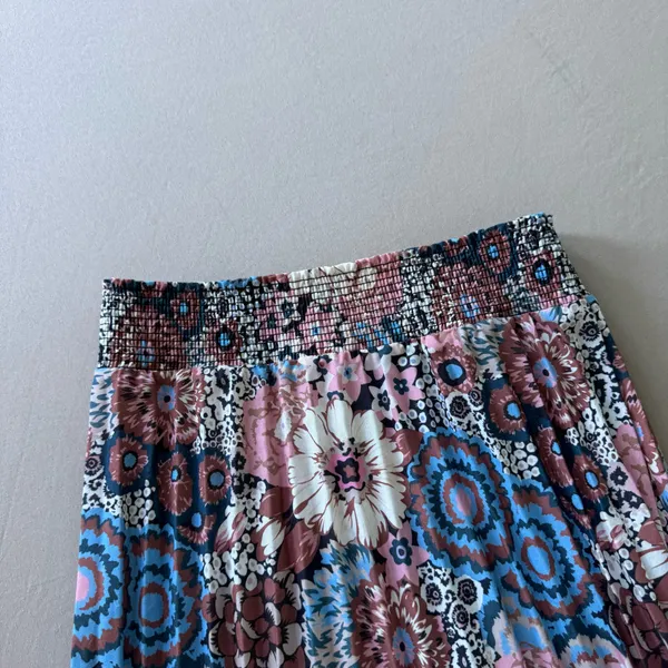 Basix multi-color floral pleated maxi skirt - Image 5