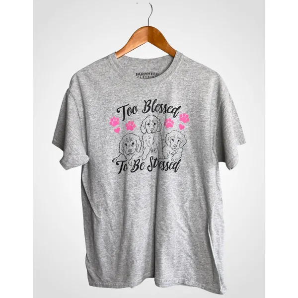 Gray Puppies Graphic Print Tee Women’s XL - Image 2
