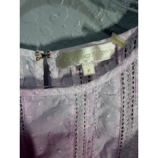 LoveShackFancy Natasha Heritage Mini Dress Pink Sz P (00)Fairy Whimsy Boho - Image 4