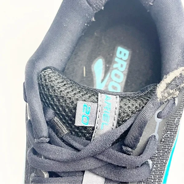 BROOKS Aerial 20 Black Blue Teal Lace Up Athletic Running Shoes, Size 10B - Image 8