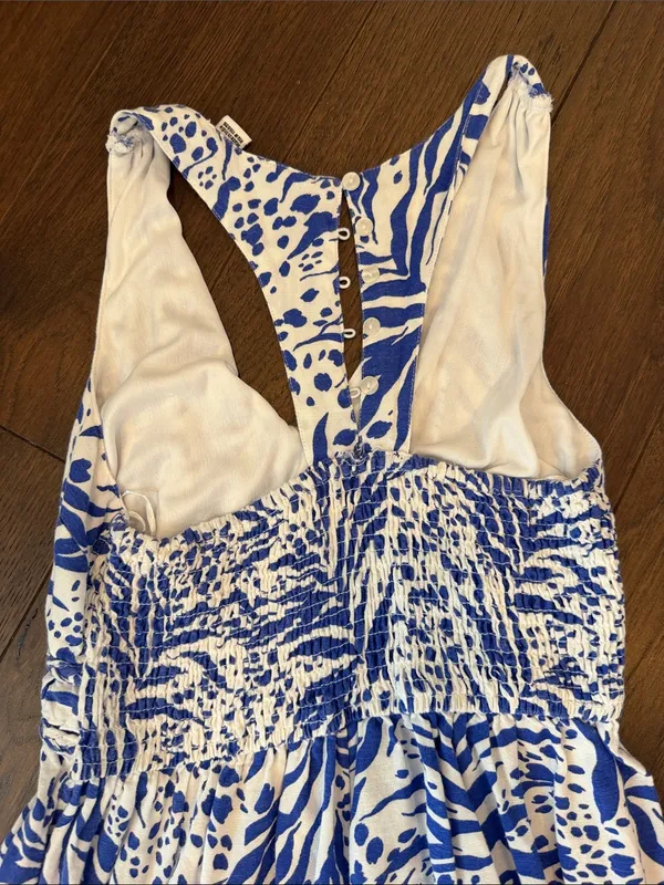 Sincerely Jules Blue and White Printed Maxi Dress Size XS - C26-036 - Image 9