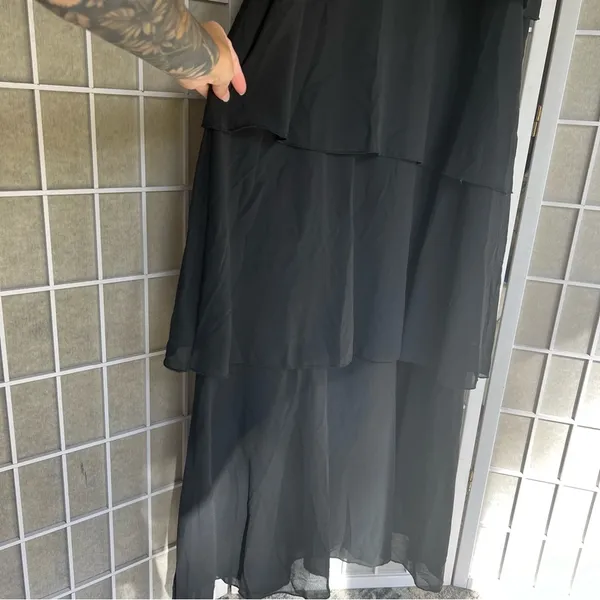 NWT HYFVE Layers of fabulous maxi dress small black halter dress - Image 5