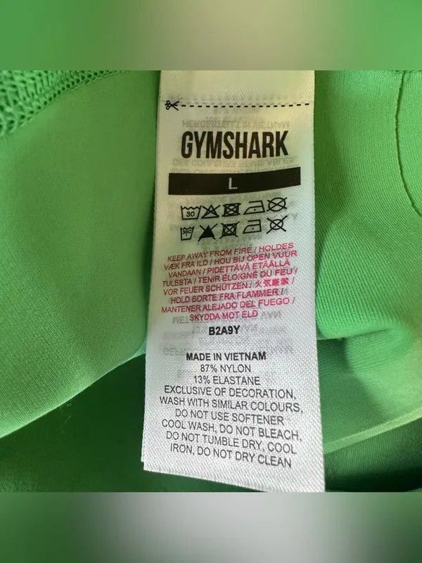 Gymshark Leggings Cropped Green Women’s Large Workout Athletic Gym Activewear - Image 6