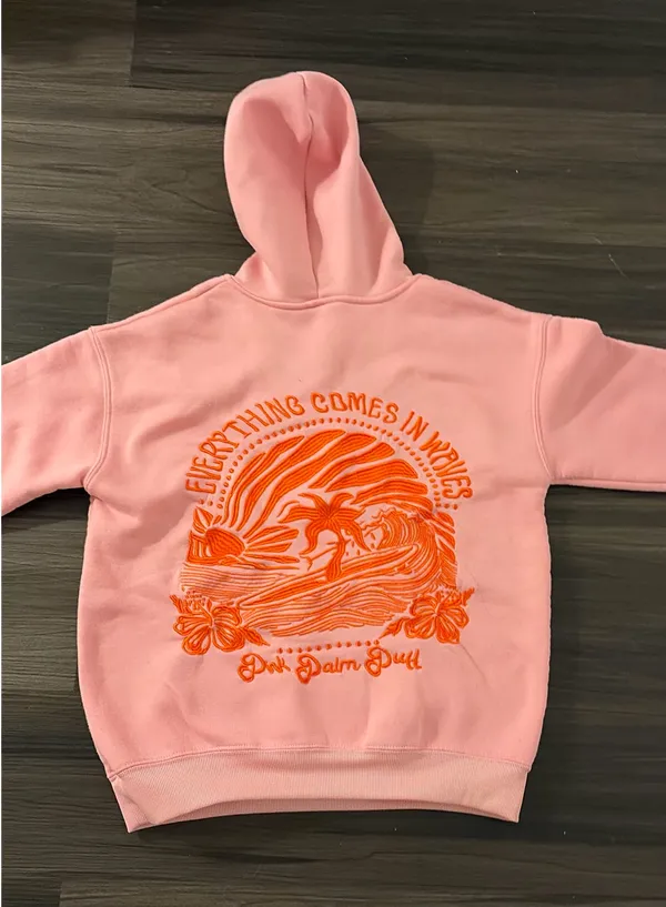 Pink palm, puff sweatshirt - Image 6