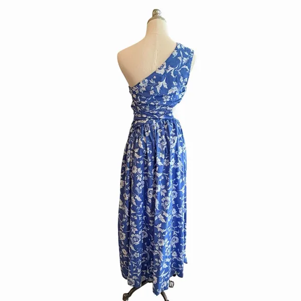 Abercrombie Fitch One Shoulder Floral Maxi Dress Size XS Coastal Bloggers Fave - Image 4
