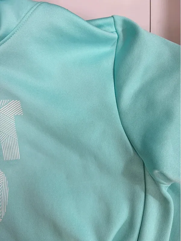 Nike Dri-FIT Hoodie M Aqua Blue Just Do It Pullover Kangaroo Pocket - Image 10