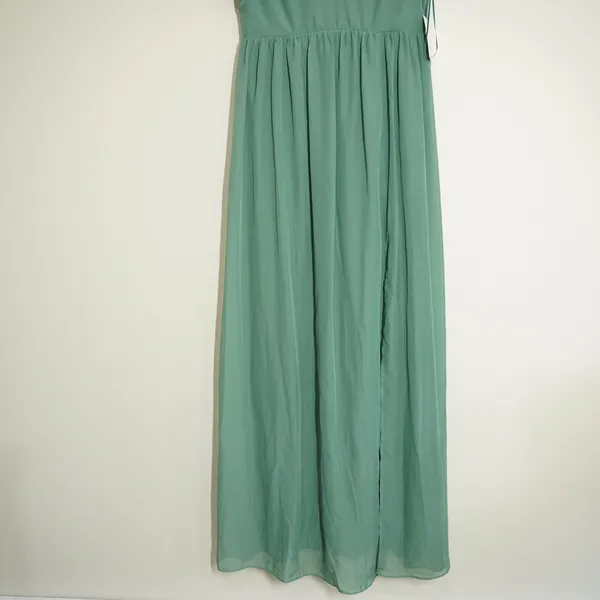 Birdy Grey NEW Hannah Chiffon Maxi Dress Eucalyptus Green Flutter Sleeve V-Neck - Image 3
