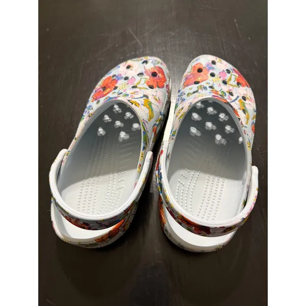 Crocs Classic Clogs Floral Multi Color Botanical Print Women 9 Men 7 - Image 3