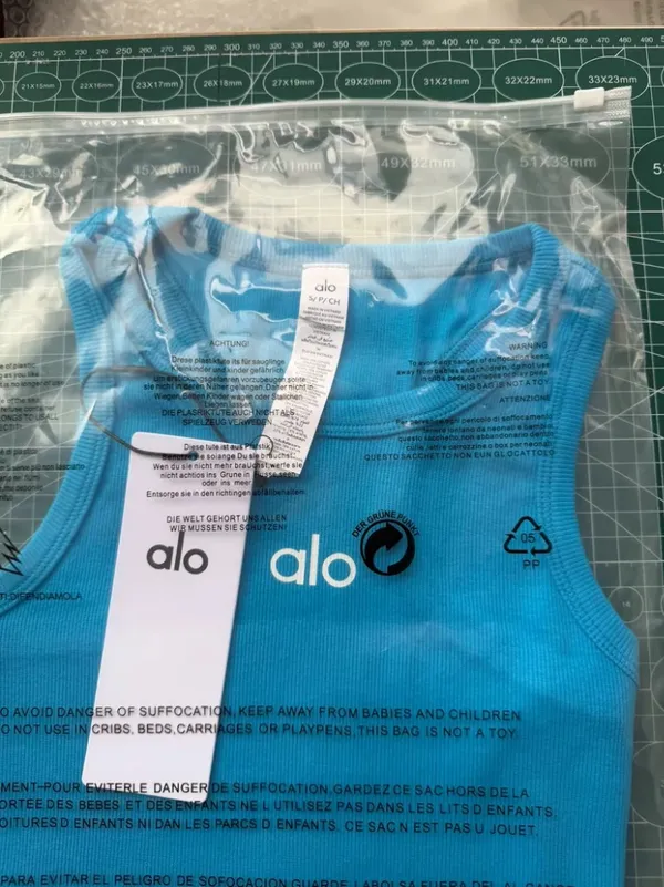 Alo Yoga Ribbed Cropped Racerback Sports Bra (Size S) - Image 2