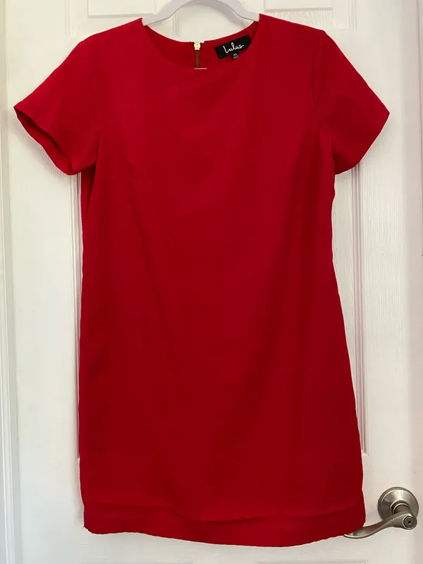 Lulu's Shift and Shout Red Shift Dress Excellent Condition Size XS - Image 7
