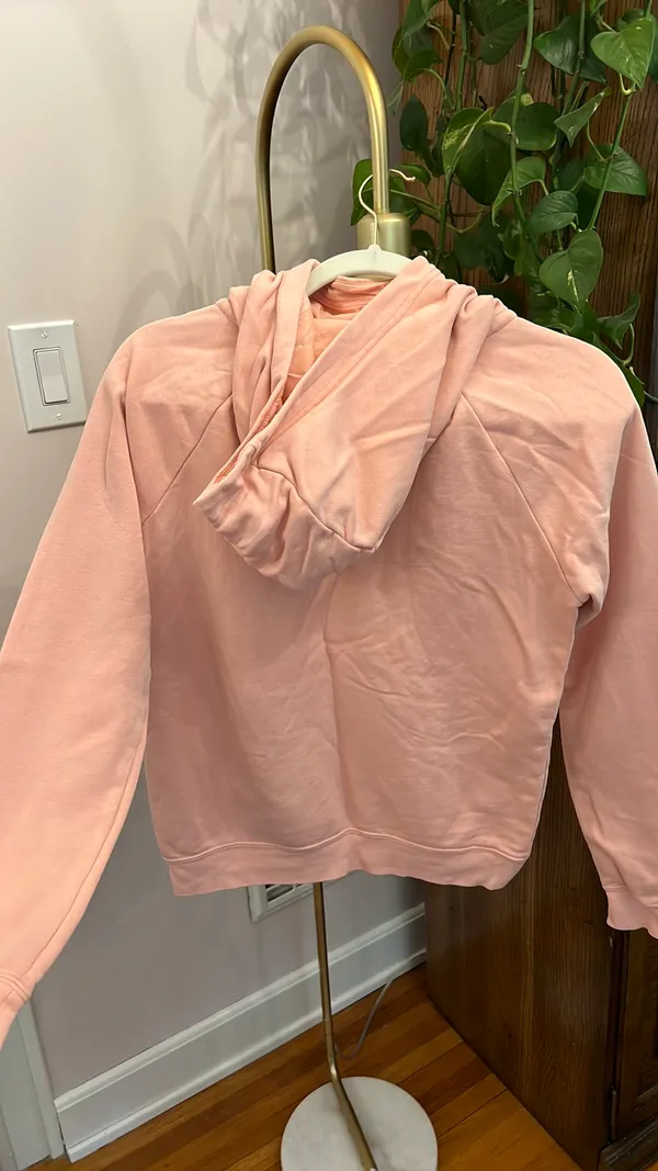 Pink Turtleneck Hooded Sweatshirt - Image 2