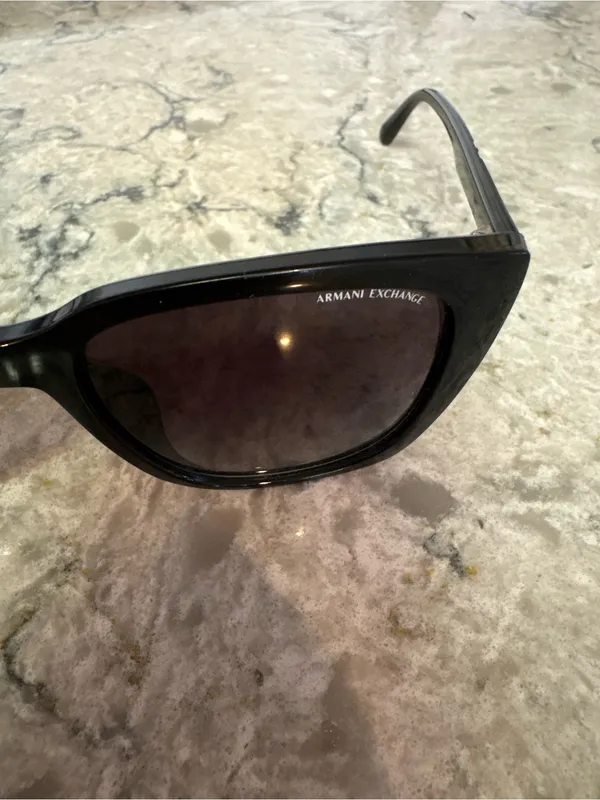 Armani Exchange Black Oversized Women's Sunglasses - Image 2
