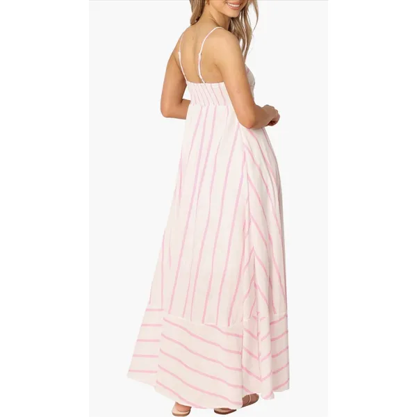 New! Petal & Pup Seville Stripe Maxi Dress Pink Stripe Size Small - Image 2